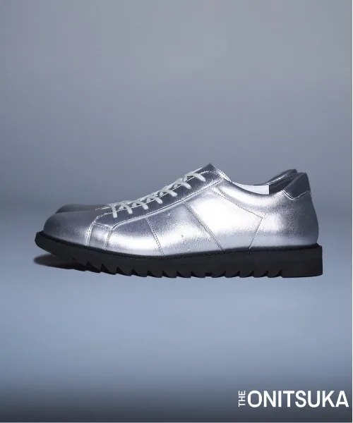 Классические кожаные кроссовки COURT-T THE ONITSUKA серебристые
