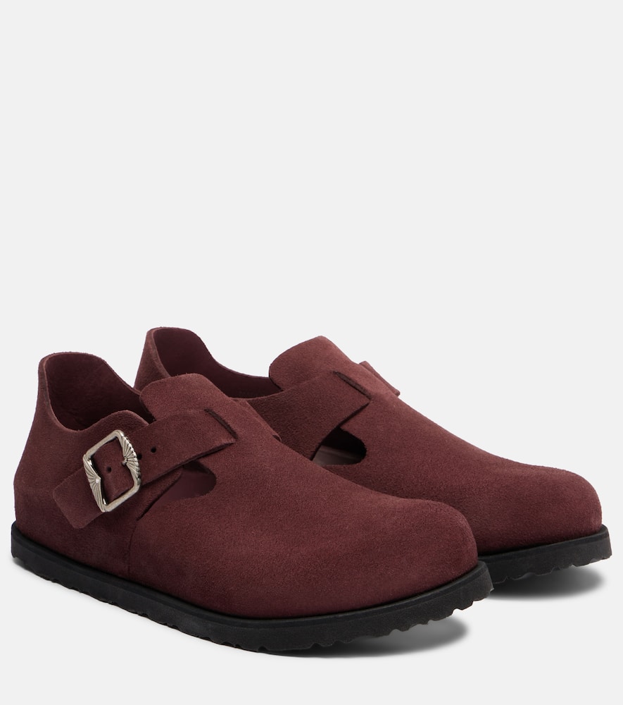 Лондонские замшевые слипоны Birkenstock 1774, Deep Burgundy