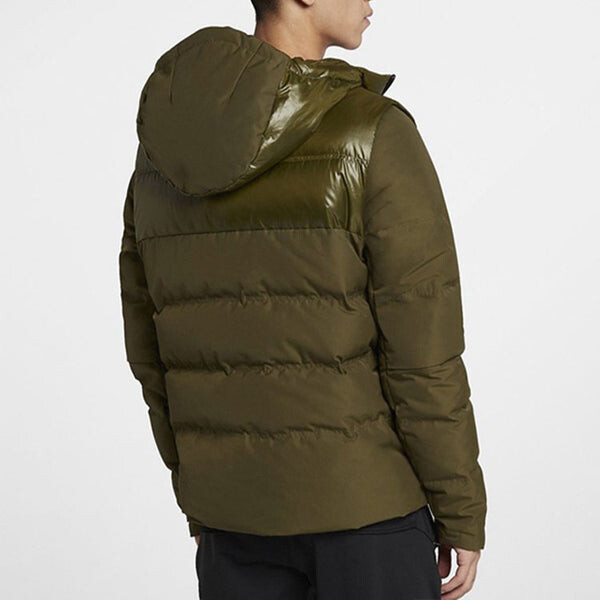 Пуховик Air Jordan Windproof Stay Warm Casual hooded down Jacket Green, зеленый — фото 4