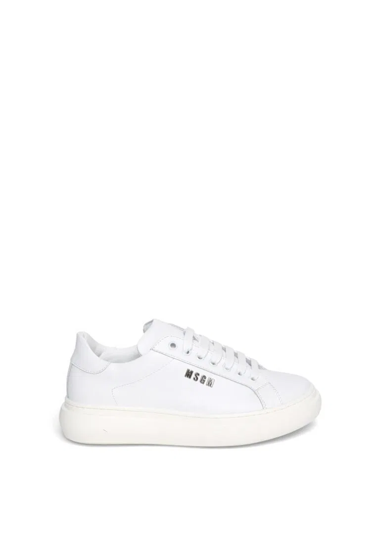 Кроссовки детские кожаные Msgm, белый