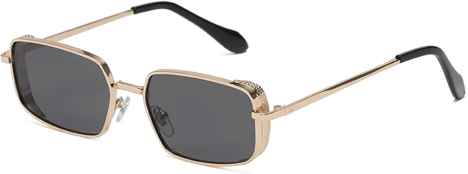 

Модные металлические женские солнцезащитные очки в винтажном панк-стиле, металлические солнцезащитные очки с защитой от УФ-излучения UV400 SZVVBKK, Gold Black