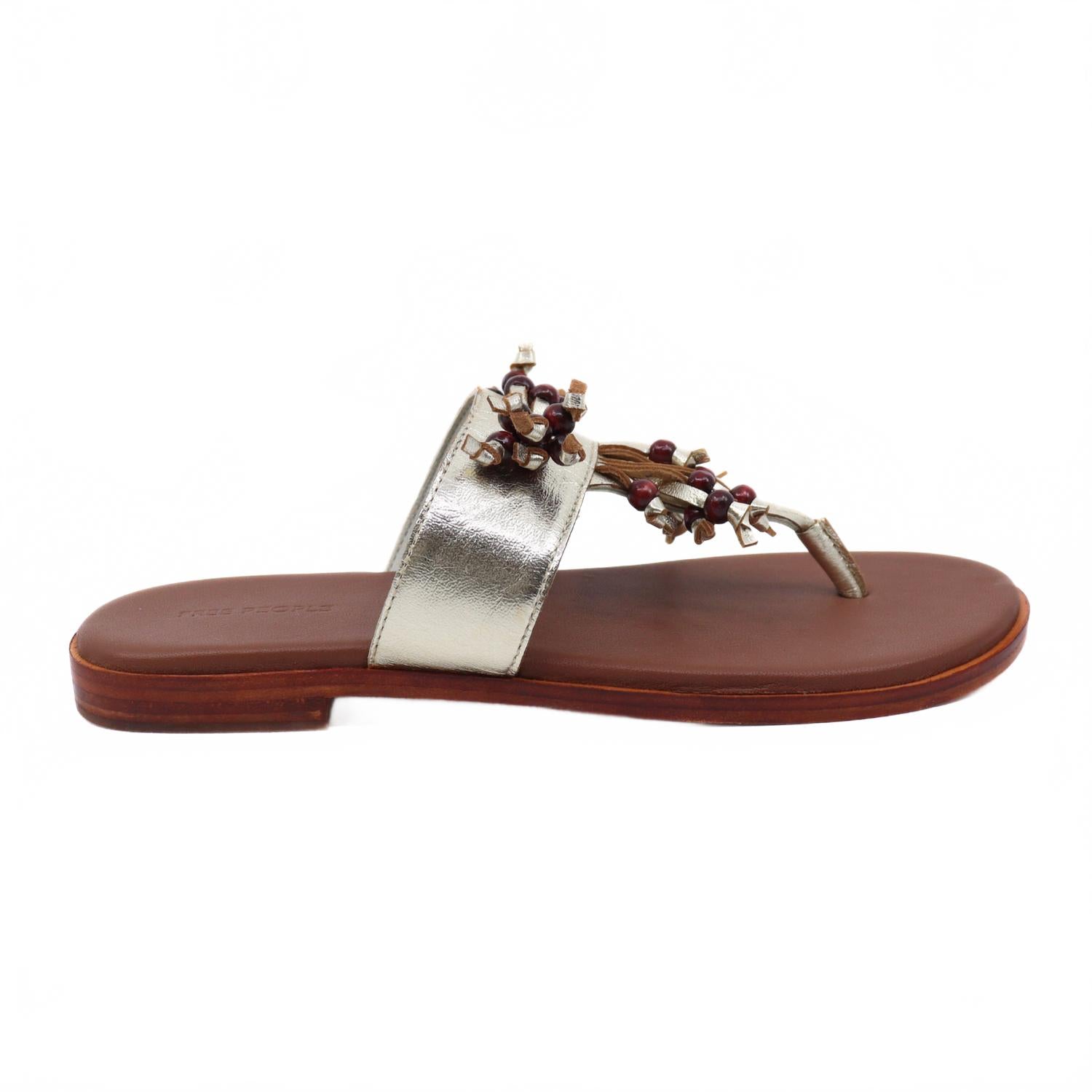 Women's Sadie Fringe Sandal In Gold Metallic Free People