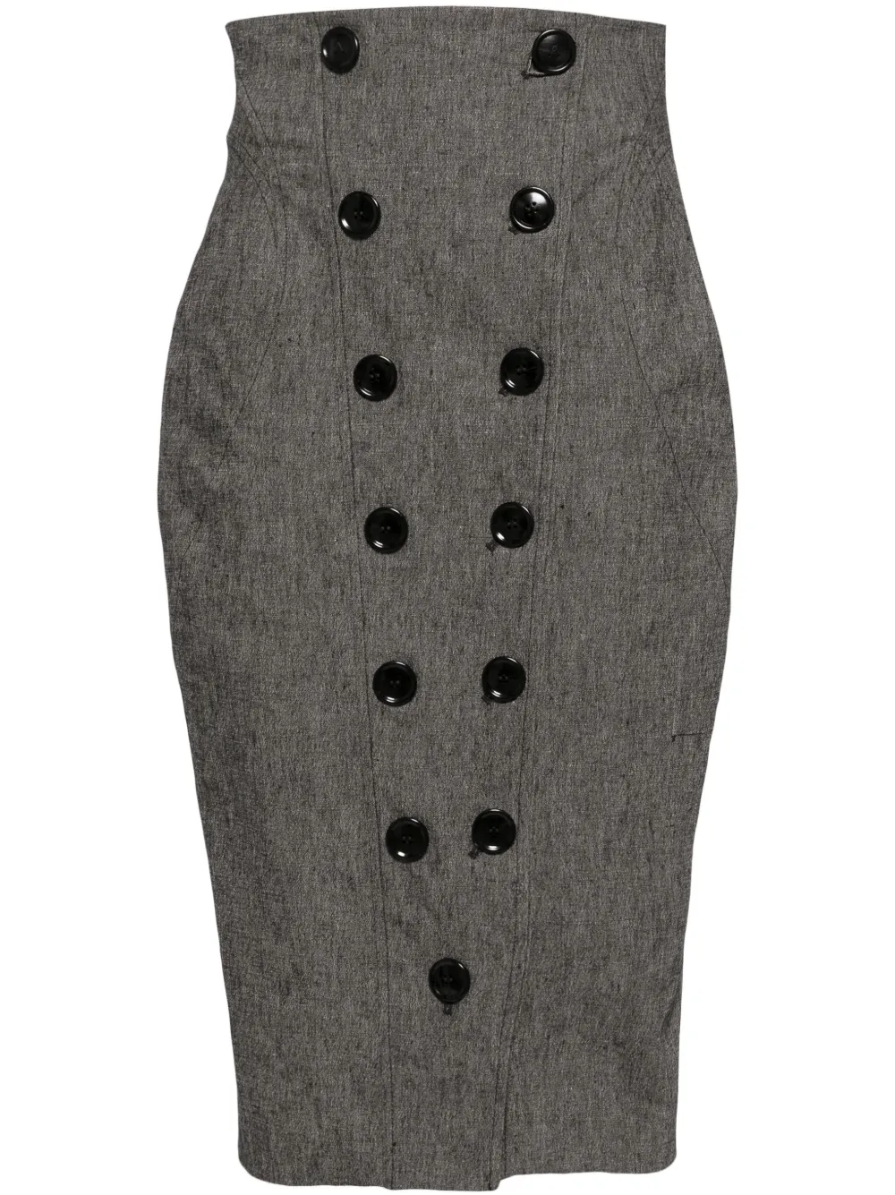 

Юбка-карандаш на пуговицах Alaïa, серый