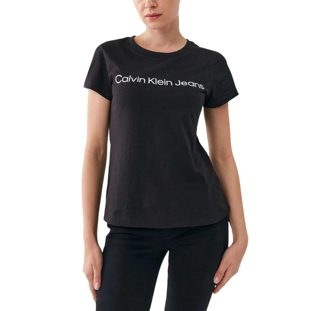 

Черные хлопковые топ и футболка Calvin Klein Jeans