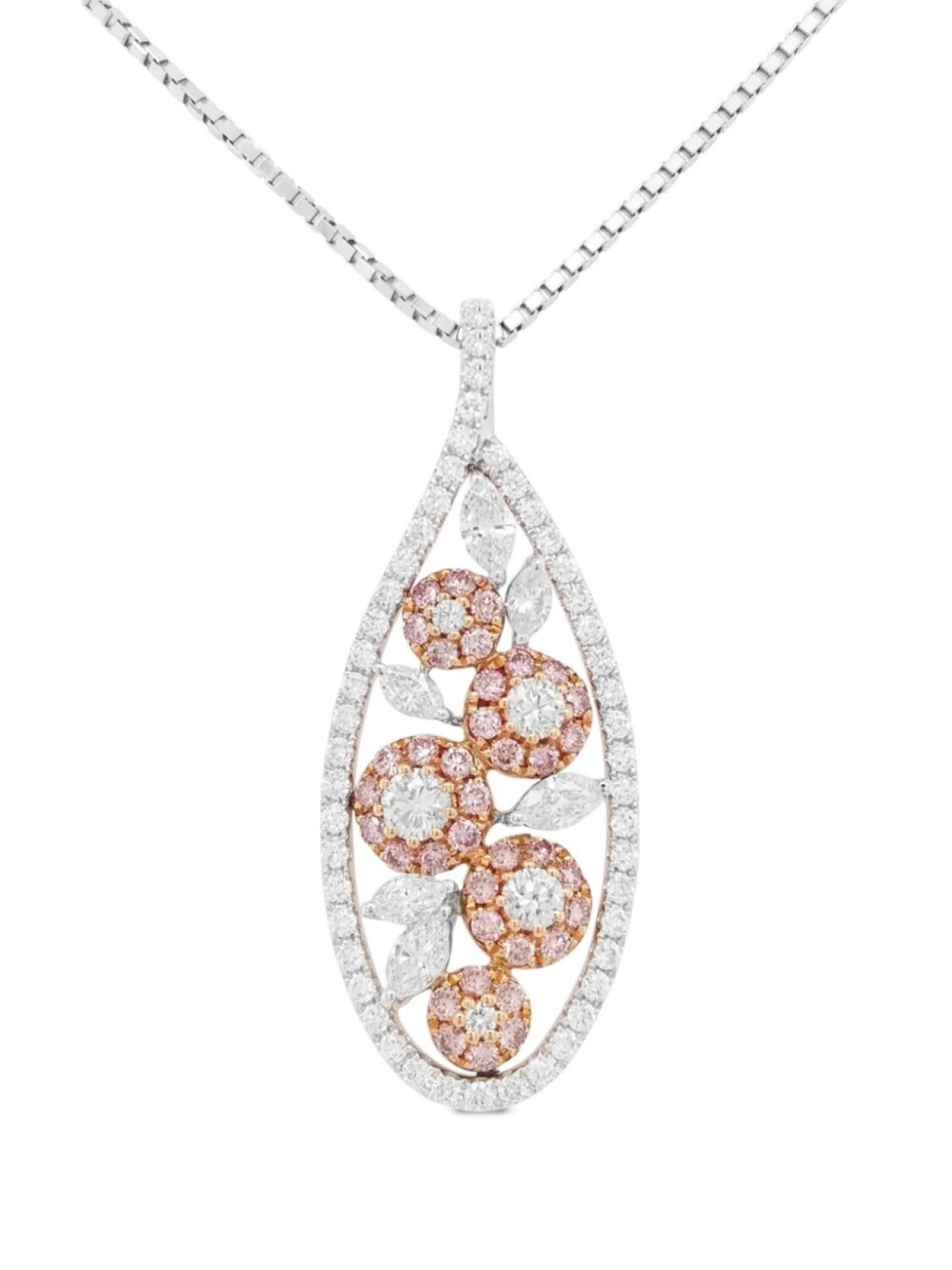 

Платиновое колье с бриллиантами HYT Jewelry, серебряный