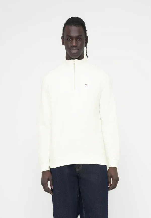 

Флисовая толстовка с застежкой-молнией до середины груди с изображением флага томми. Tommy Jeans, Ecru, Бежевый, Флисовая толстовка с застежкой-молнией до середины груди с изображением флага томми. Tommy Jeans, Ecru