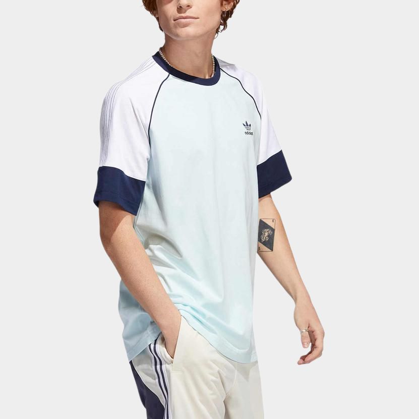 Футболка мужская светло-голубая Adidas Originals — фото 4