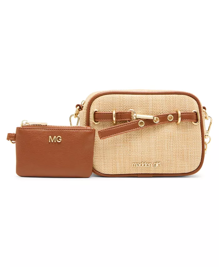 

Мини-сумка через плечо Millies Straw Camera Madden Girl, коричневый