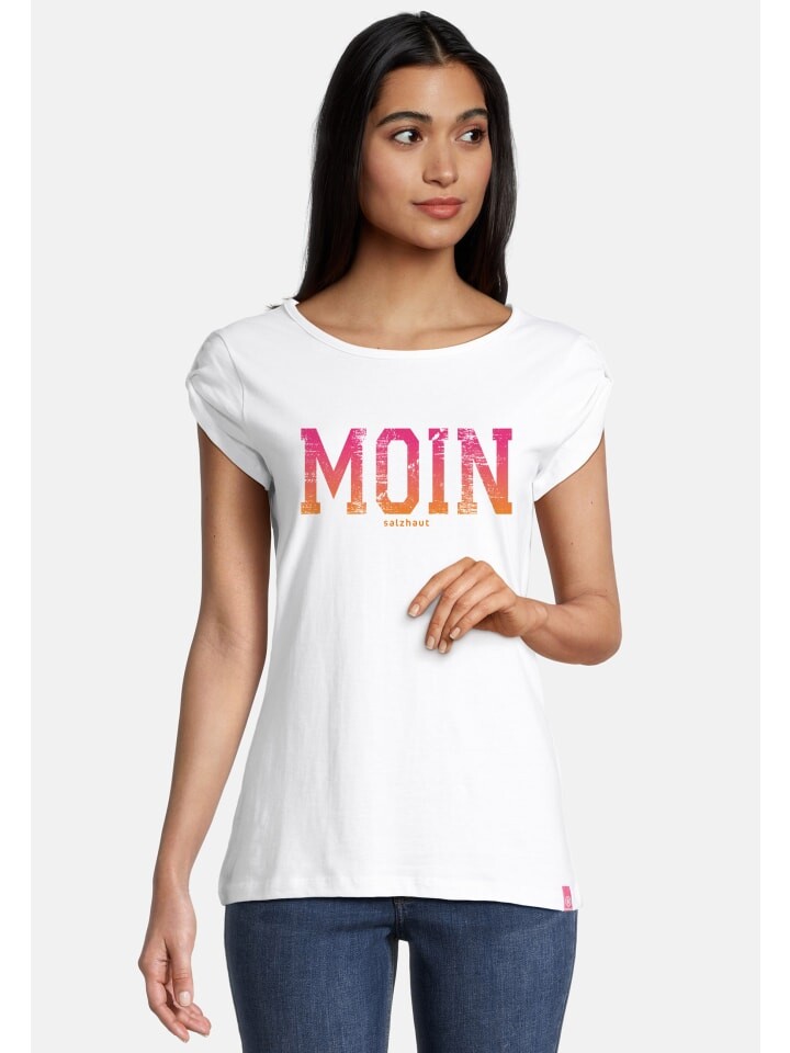 

Футболка Salzhaut Shirt BIIKE - MOIN VERLAUF, цвет White-Neon Orange-Neon Pink