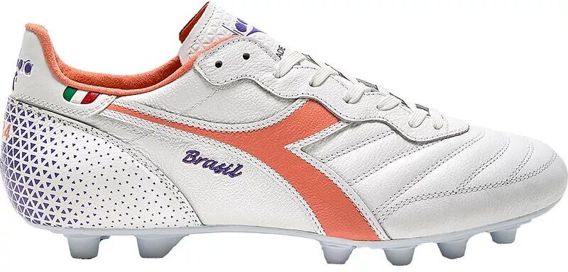

Футбольные бутсы Diadora Brasil Италия OG LT+ MDPU FG, белый/розовый