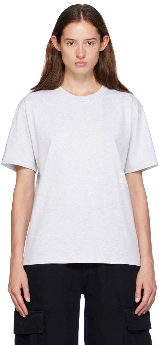 

Футболка с логотипом Grey Puff alexanderwang.t, Light heather grey