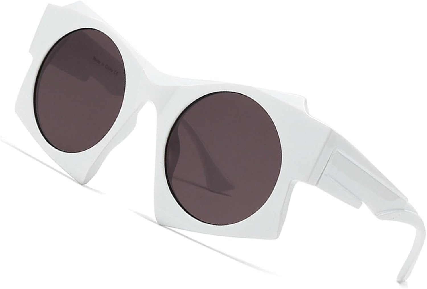 

Модные солнцезащитные очки Polygon Square для женщин, ретро, ​​увеличенного размера, трендовые градиентные солнцезащитные очки для мужчин в стиле панк, размер N45 mincl, White