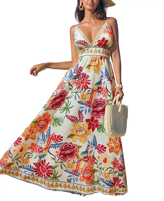 

Женское яркое пляжное платье Oasis Tropical Maxi Cupshe, розовый
