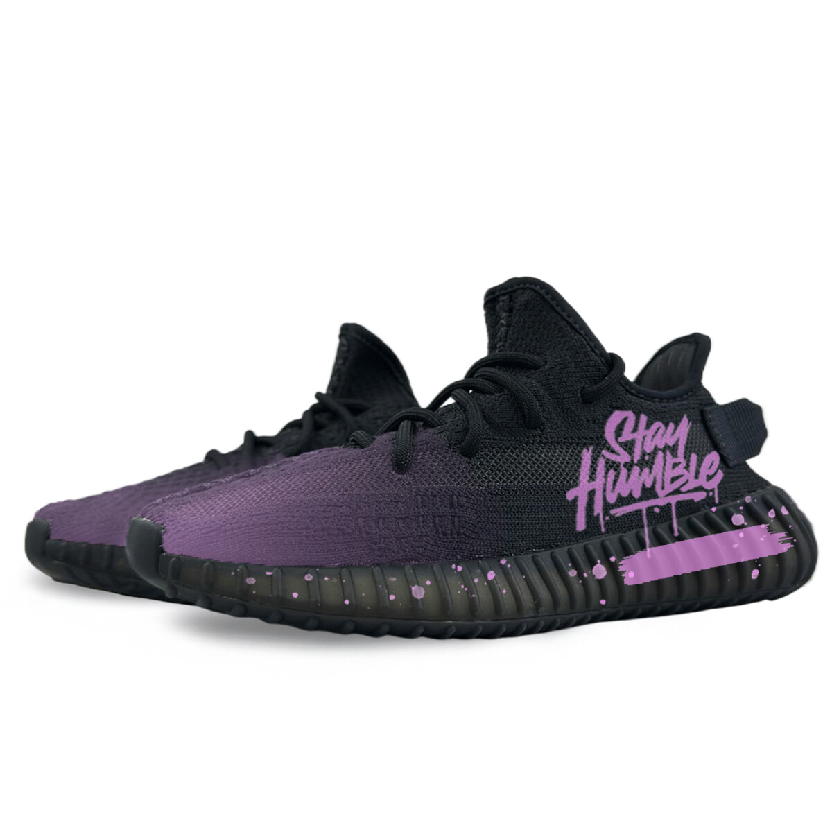 Кроссовки adidas originals Yeezy Boost 350 V2 Lifestyle Shoes Unisex Low-top Black/Purple, фиолетовый — фото 4