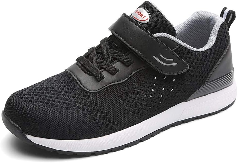 

LEADER SHOW Мужские повседневные прогулочные туфли для пожилых, легкие, с ремешком, удобные кроссовки, черный