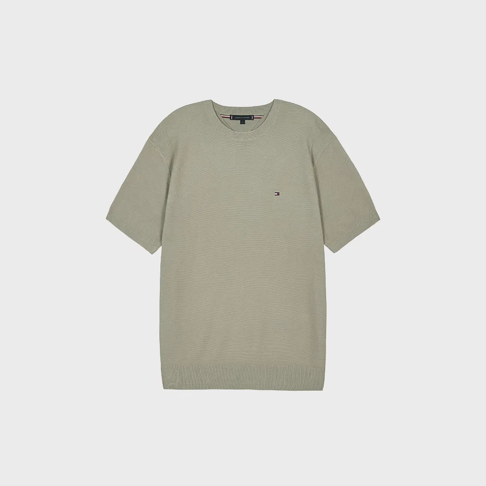 Мужской пуловер с круглой горловиной Cool Touch Structure, бежевый, от Tommy Hilfiger