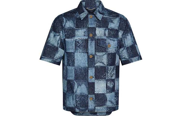 

LOUIS VUITTON Мужская рубашка, цвет Blue