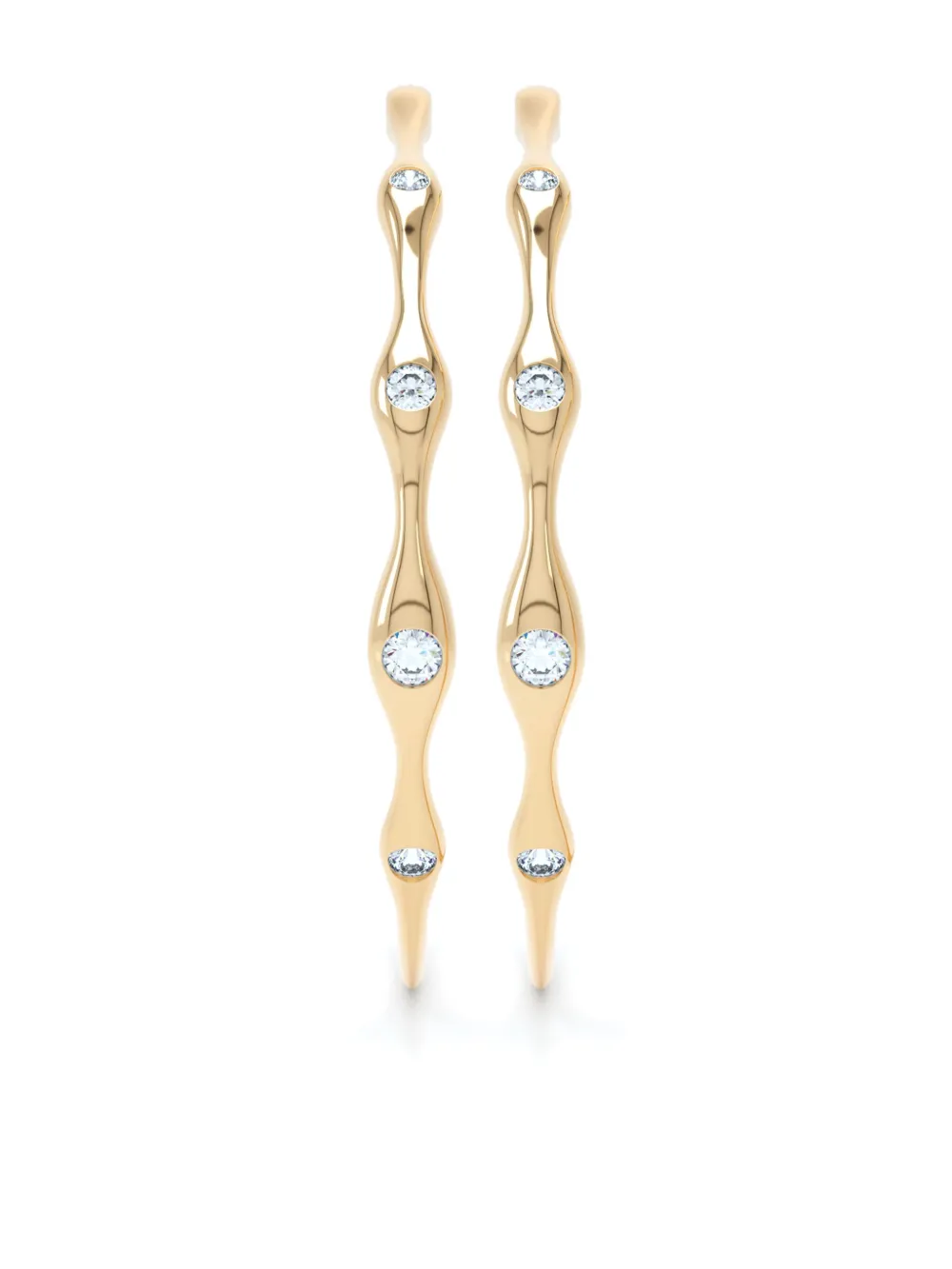 

Серьги Curve из переработанного желтого золота с бриллиантами LOEV, золотой
