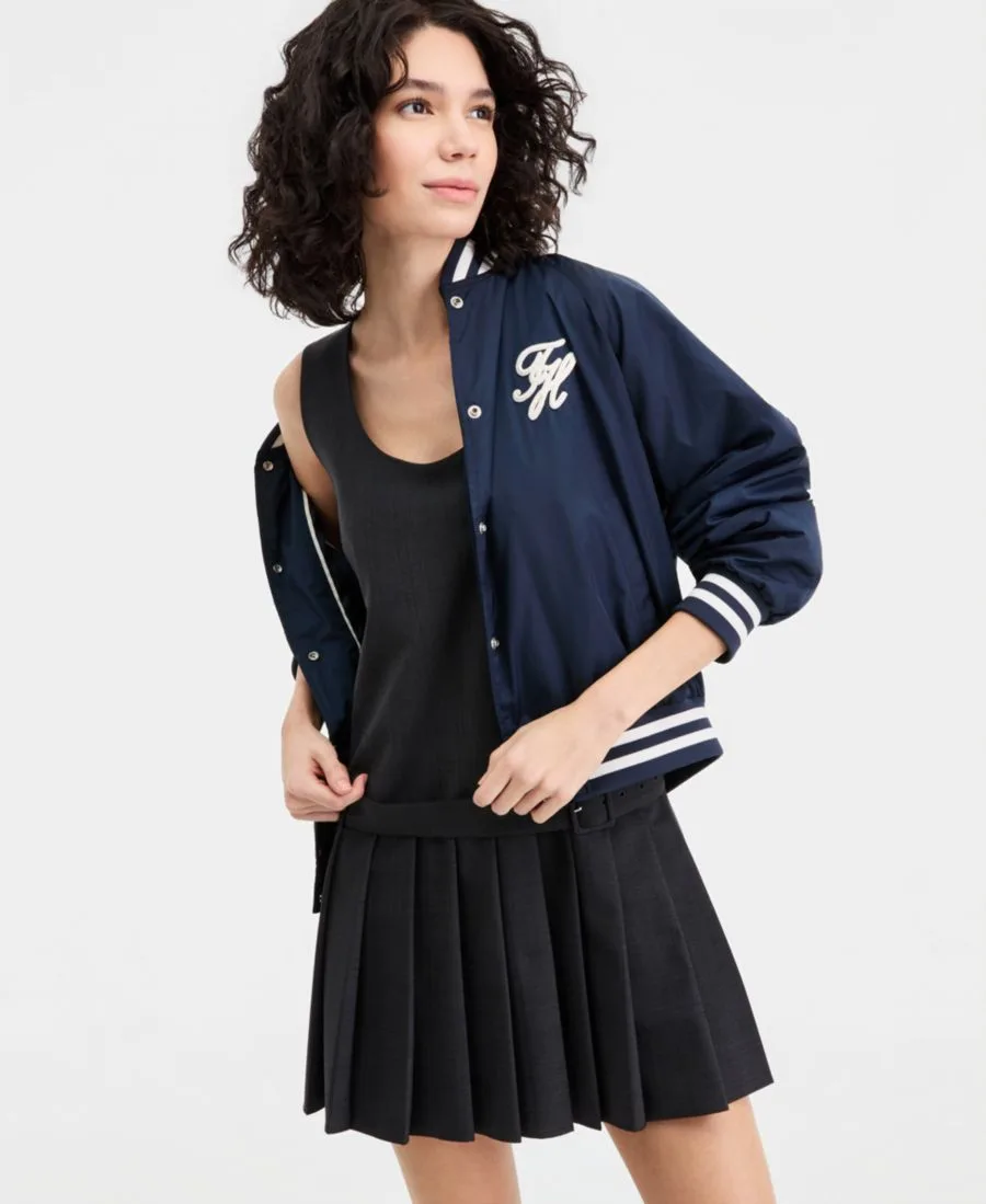 Женское мини-платье с вырезом-лодочкой Tommy Hilfiger, серый allover — фото 2