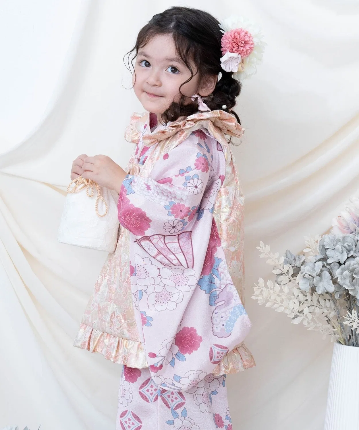Кимоно с хаори для 3 лет, девочка, Sweet Mommy, 2 типа хаори, розовый — фото 4