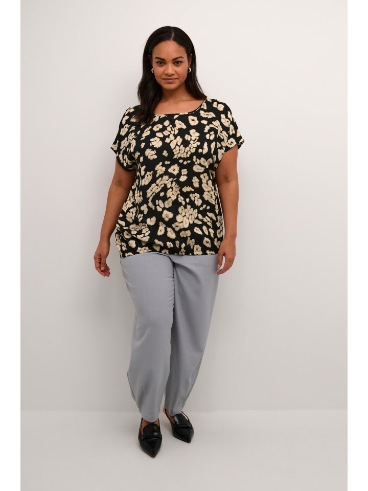 

Блузка KAFFE curve, цвет black/sand leo print