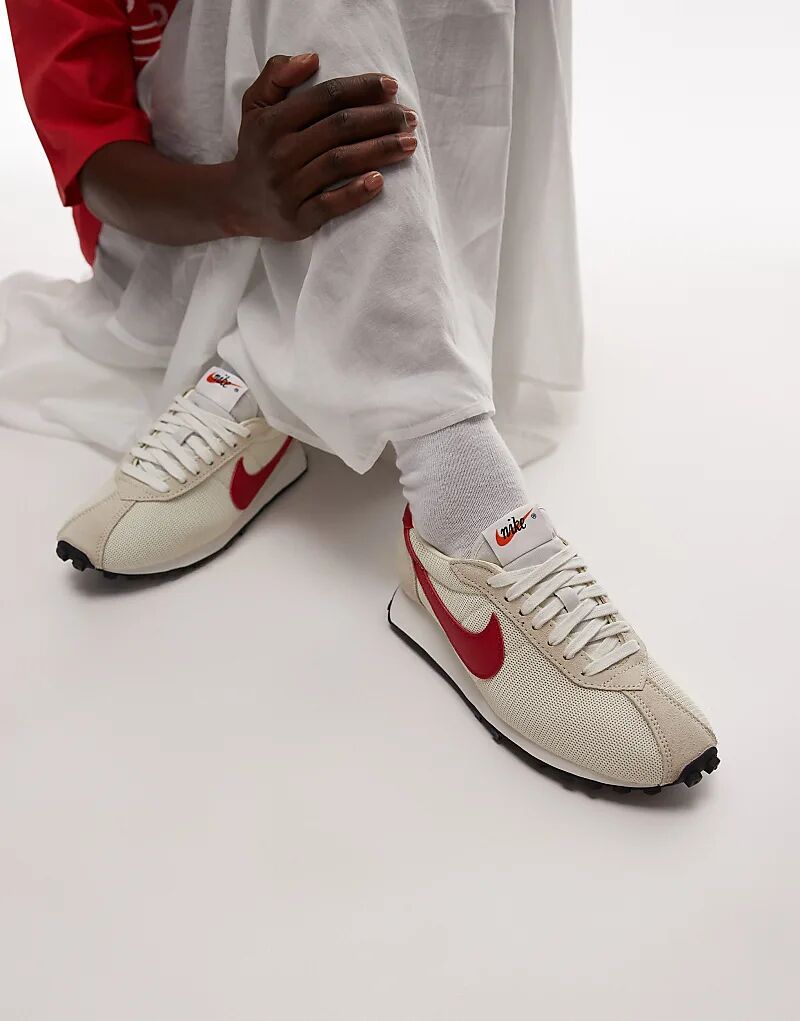 Кроссовки унисекс Nike LD-1000 в кремово-белом и красном цветах