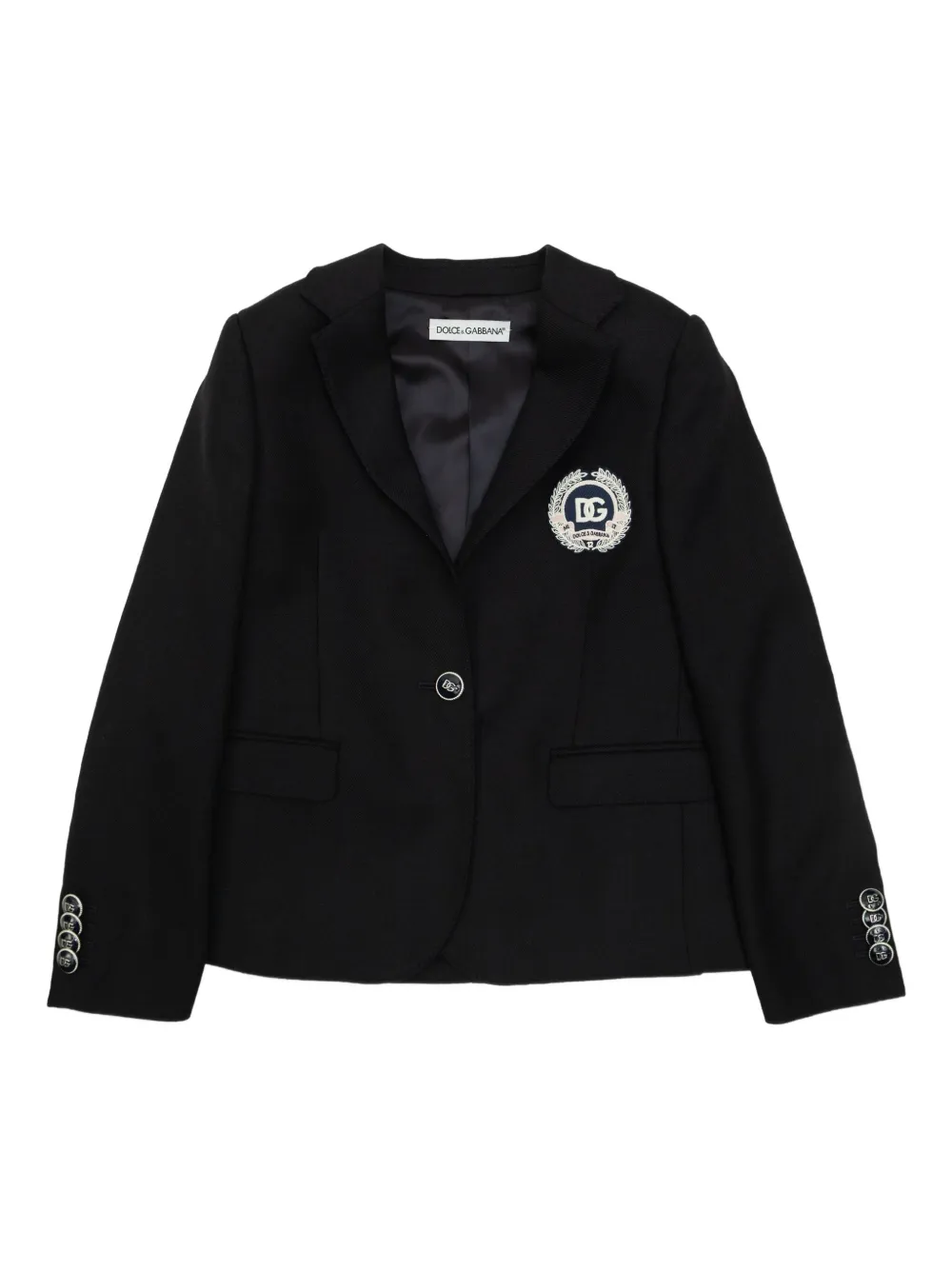 

Блейзер с нашивкой-логотипом Dolce & Gabbana Kids, черный
