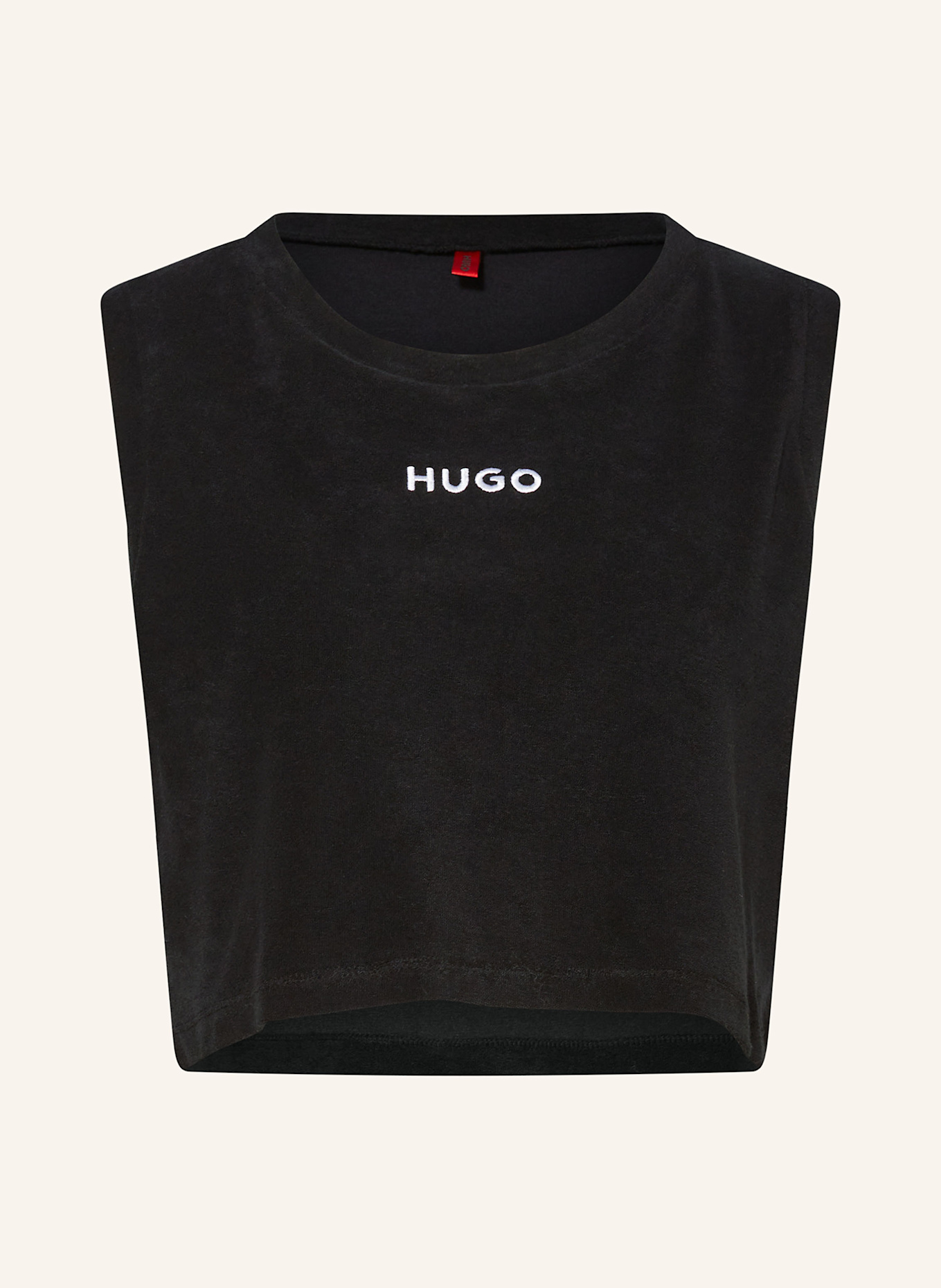 

Укороченный топ Bonnie из махровой ткани Hugo, черный