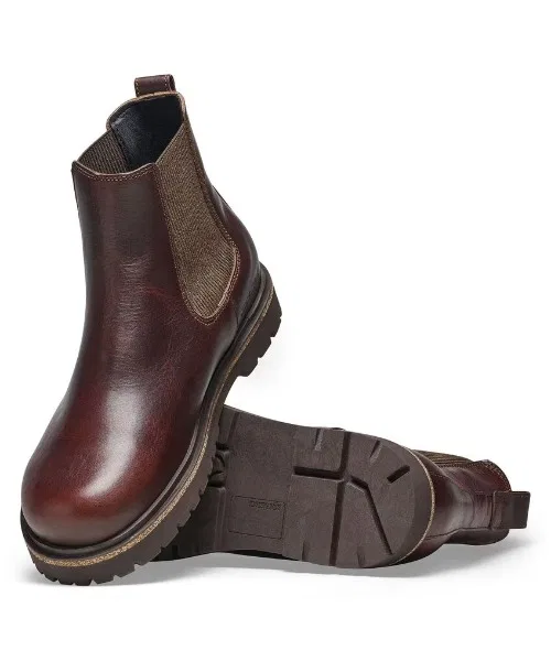 Ботинки полусапоги Birkenstock Highwood Slip On, натуральная кожа, нат. пробка, цвет шоколад — фото 2