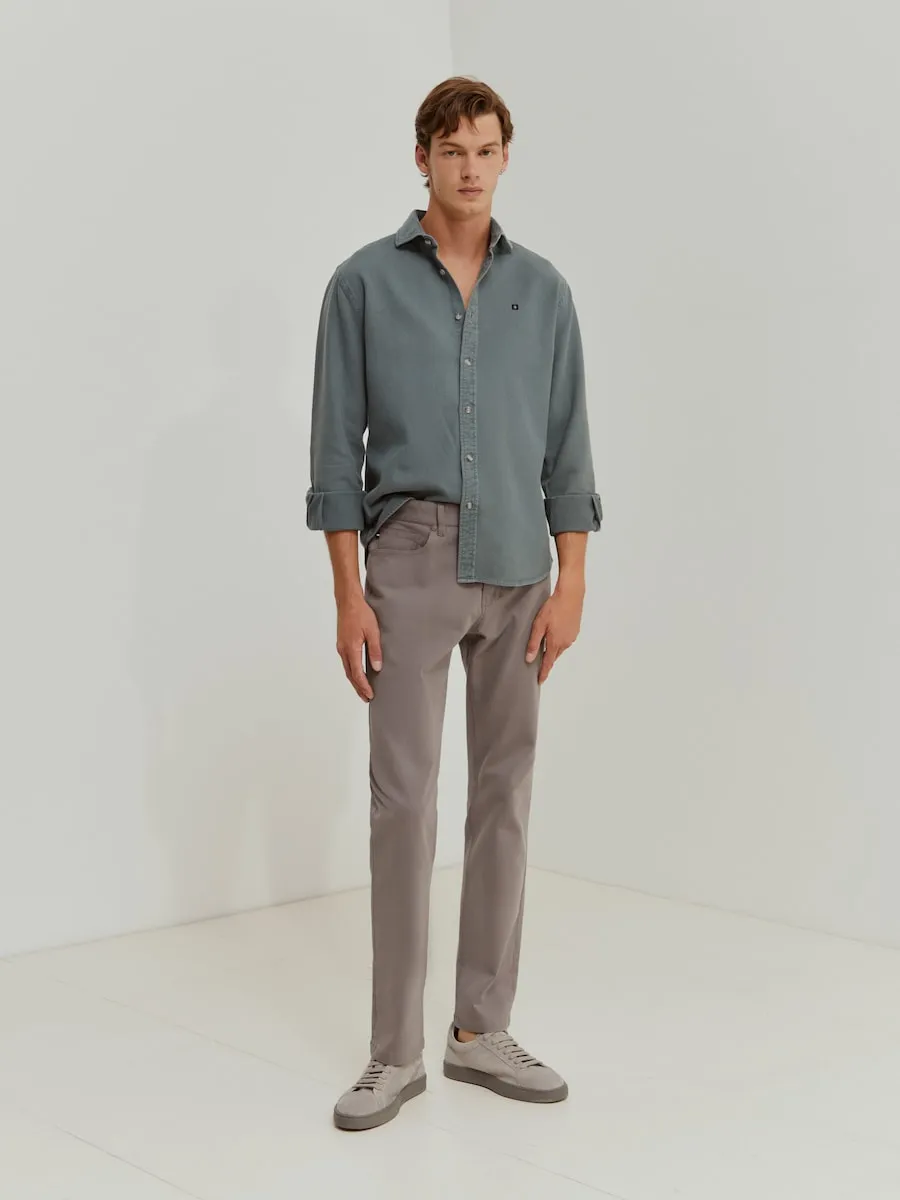 

Мужские брюки с пятью карманами прямого кроя Lion of Porches, серый