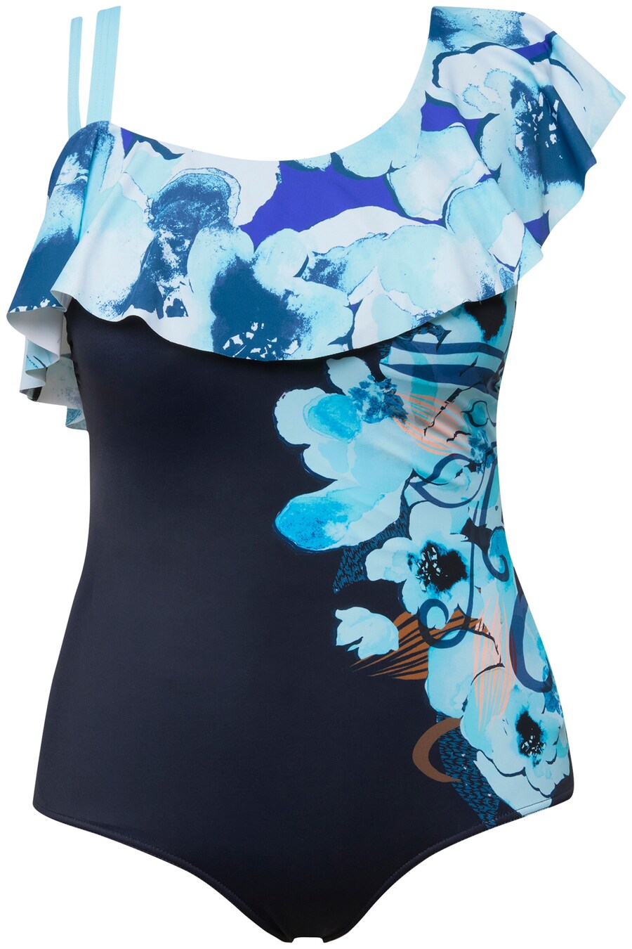 

Купальник Ulla Popken, цвет marine blue/Turquoise