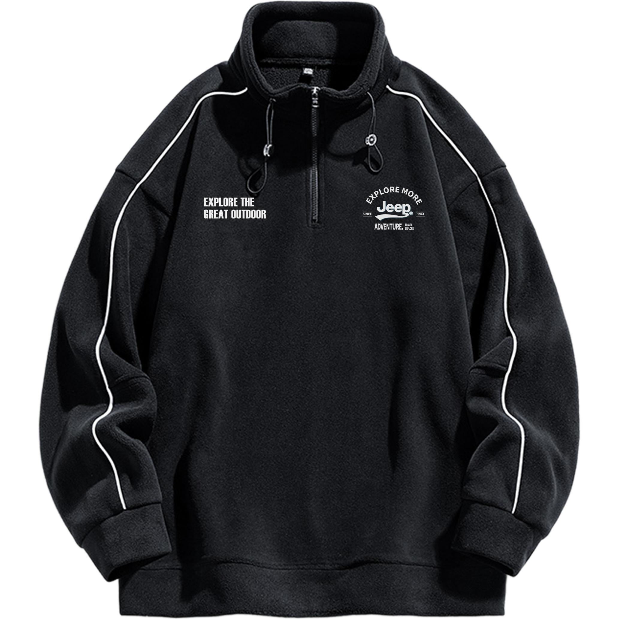 

Свитшот унисекс полуводолазка утолщенный heavyweight Jeep, pure черный