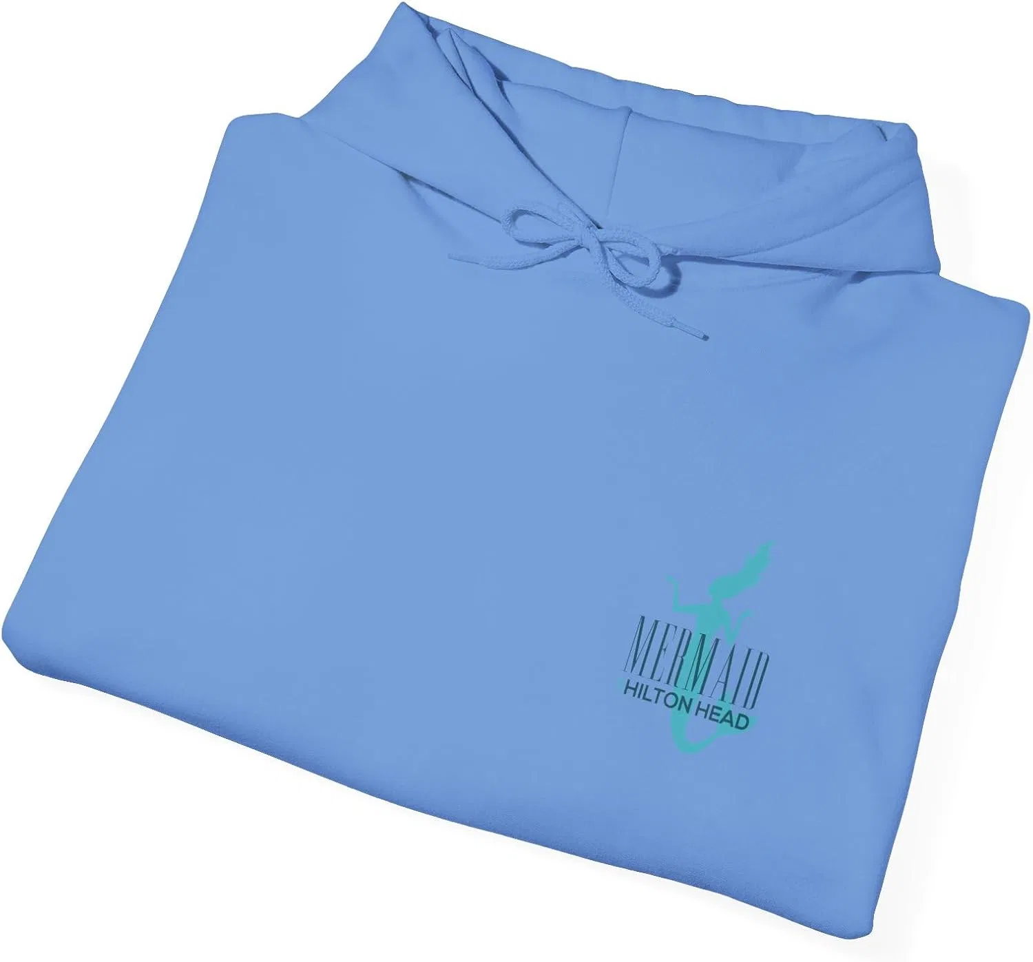 Толстовка с капюшоном Mermaid of Hilton Head Unisex Heavy Blend - уютная худи из хлопка и полиэстера с логотипом спереди и сзади GENERIC, синий — фото 4