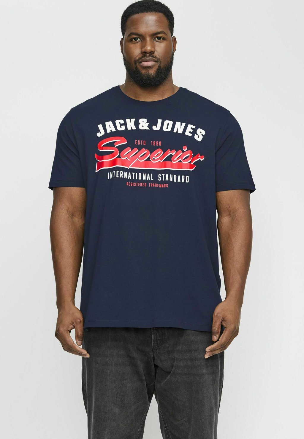 

Рубашка с принтом JJELOGO Jack & Jones, темно-синий