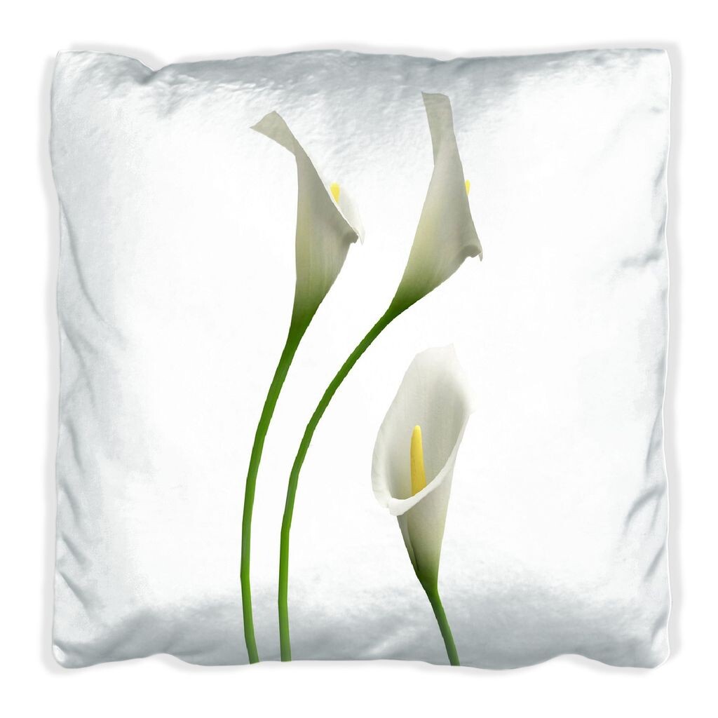 

Подушка Wallario Premium, мягкая поверхность, с мотивом Callas бело-желтый, размер: 40 x 40 см, с белой спинкой