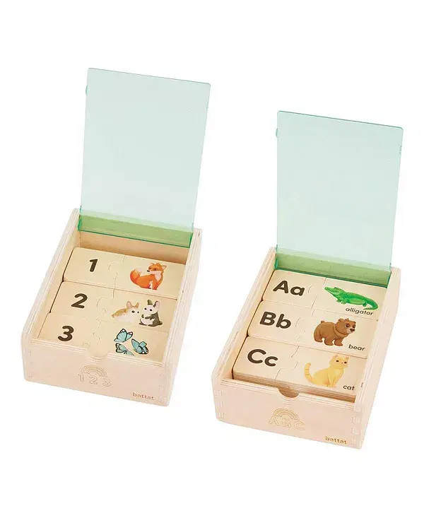 

Деревянные пазлы с буквами и цифрами Battat, beige/khaki