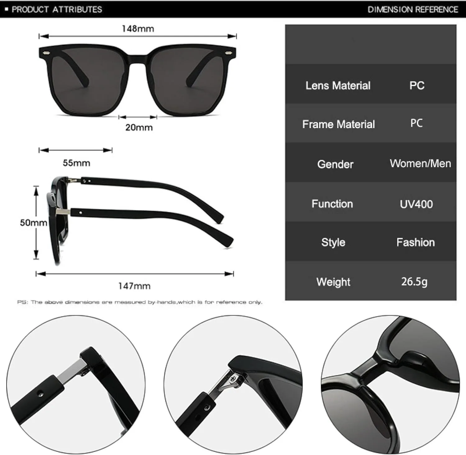 

Солнцезащитные очки с защитой от УФ-излучения UV400 для женщин и мужчин | Градиентные заклепки | для занятий спортом на открытом воздухе DSVIGF, Grey Grey