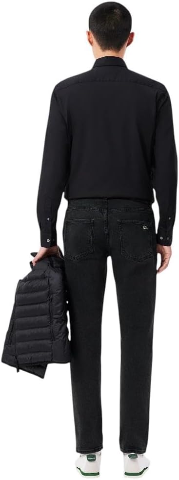 Lacoste мужские джинсы slim fit из стрейч-хлопкового денима, Back Indigo — фото 3