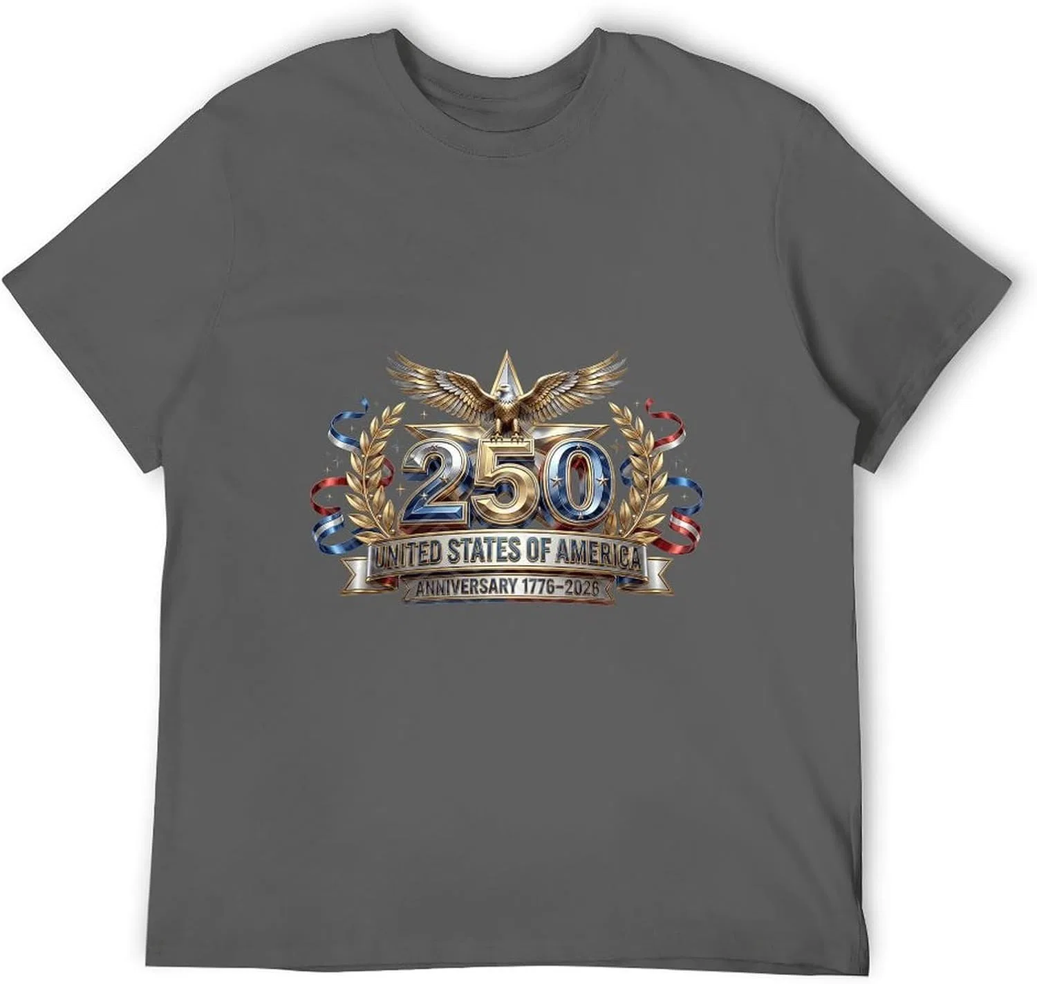 Футболка мужская America's 250th Anniversary, Dark Gray — фото 4