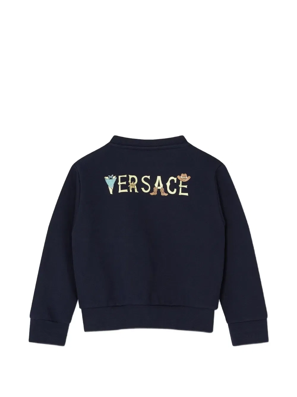 Вышитая толстовка Versace Kids, синий — фото 2