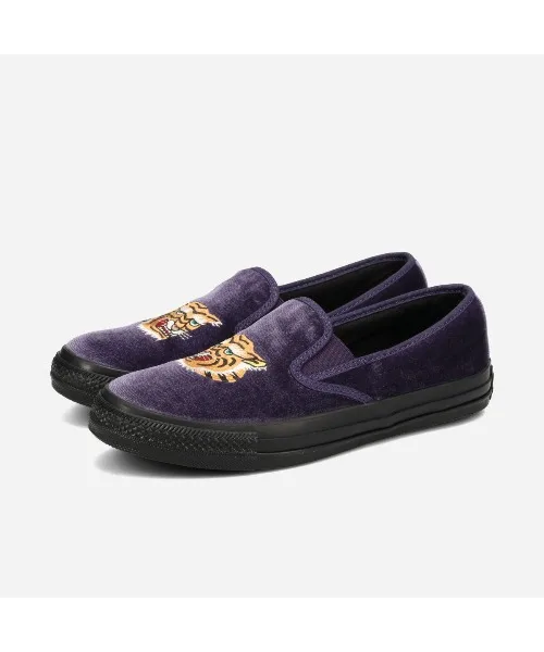 Унисекс слипоны из вельвета CONVERSE ALL STAR KUNGFU SLIP-ON пурпурные