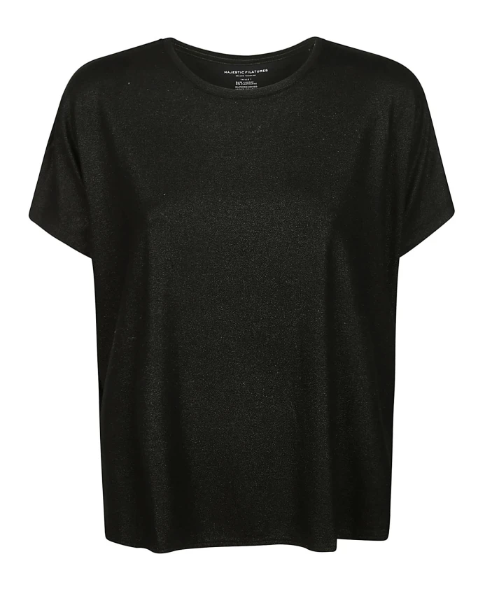 

Футболка с короткими рукавами и круглым вырезом Majestic Filatures, черный