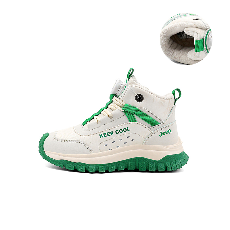 

Износостойкие высокие повседневные детские кроссовки Kids' Jeep, бежевый