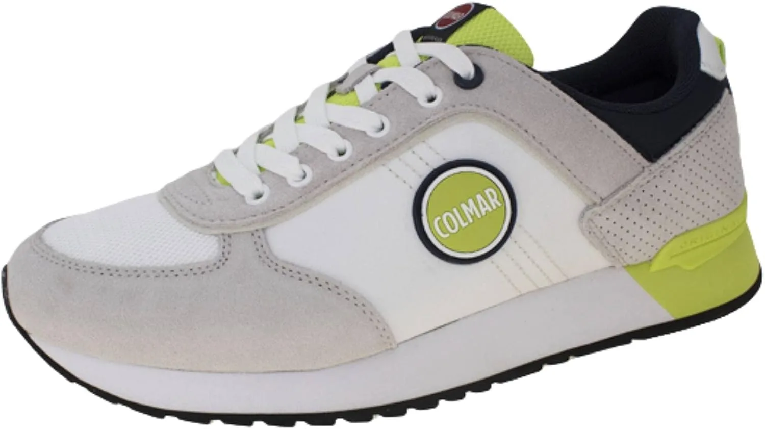 Кроссовки COLMAR Travis Colors 017: белый, салатовый, индиго — фото 2