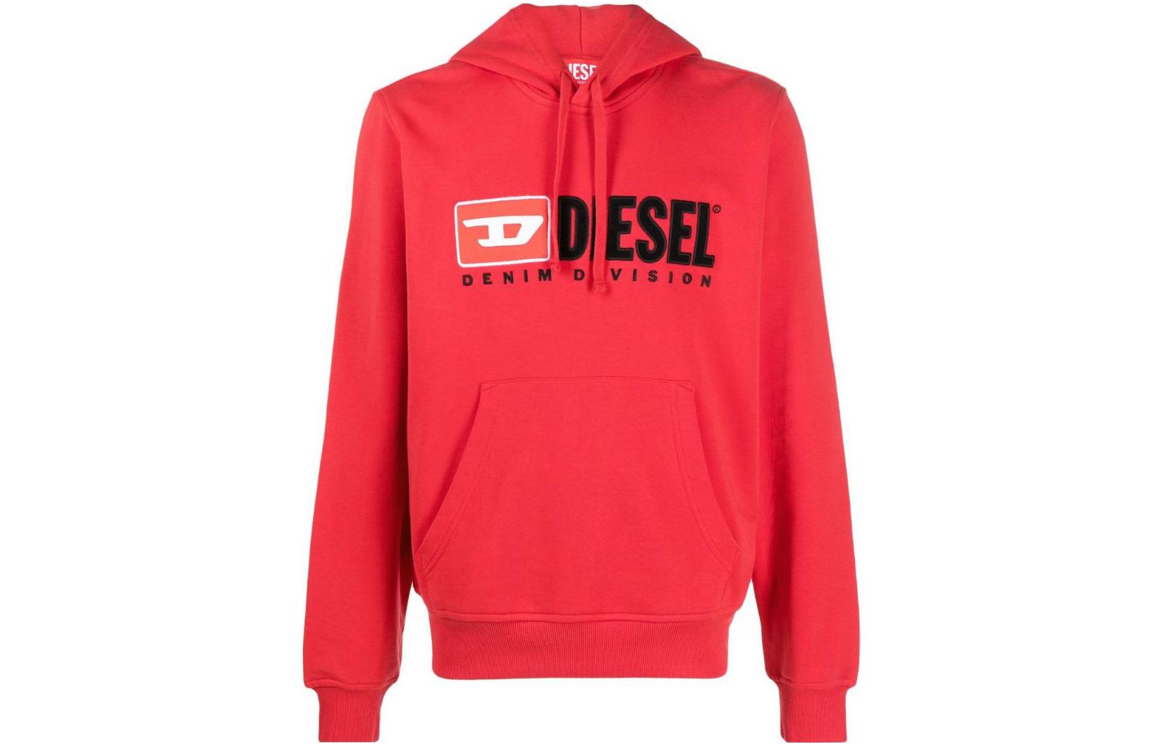 

Худи из хлопковой смеси с логотипом DIESEL, красный
