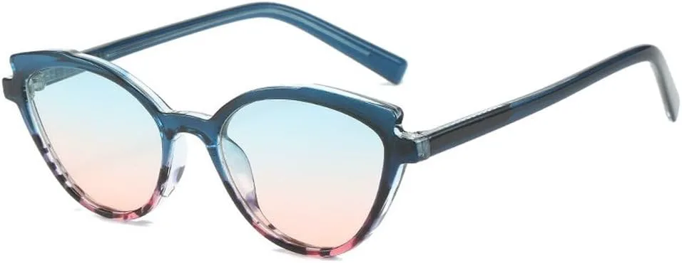 

Женские солнцезащитные очки «кошачий глаз» небольшого размера, качественные, модные, в стиле панк, солнцезащитные очки с защитой от УФ-излучения UV400 HVTVTLA, Blue