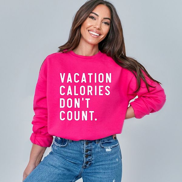 

Свитшот Vacation calories don't count Simply Sage Market, Raspberry