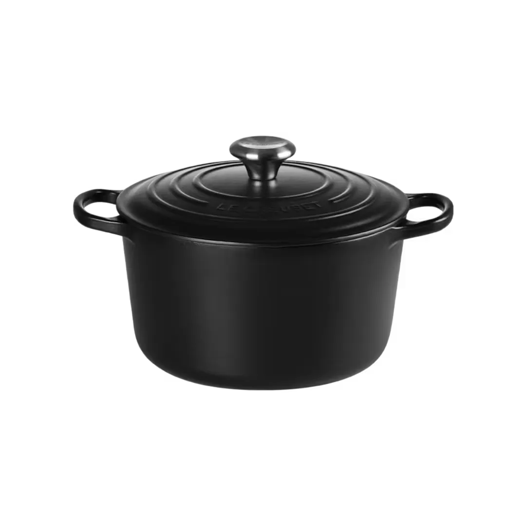 

Высокая круглая чугунная кокотница Le Creuset, черный