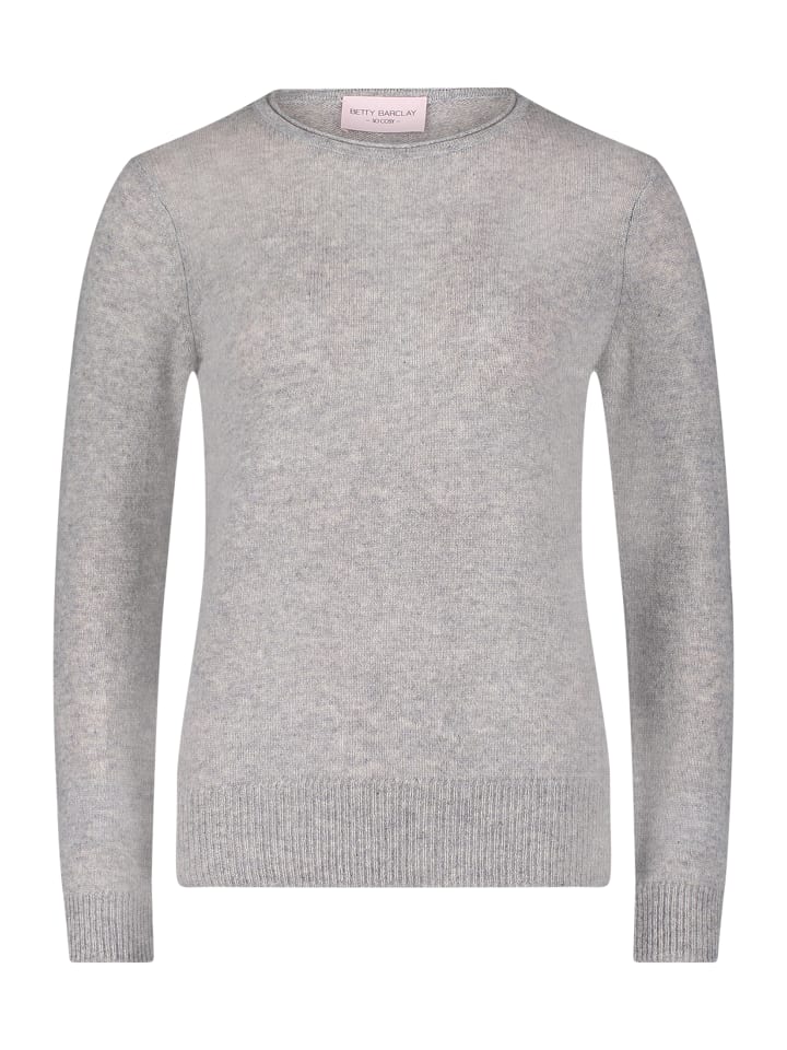 

Betty Barclay Кашемировый свитер с круглым вырезом, цвет светло-серебристый меланж