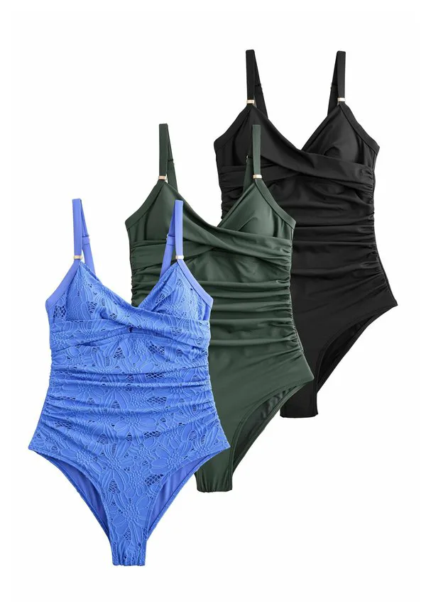 

Комплект из 3 купальников для высоких девушек Next, Blue Broderie Khaki Green Black, Черный, Комплект из 3 купальников для высоких девушек Next, Blue Broderie Khaki Green Black